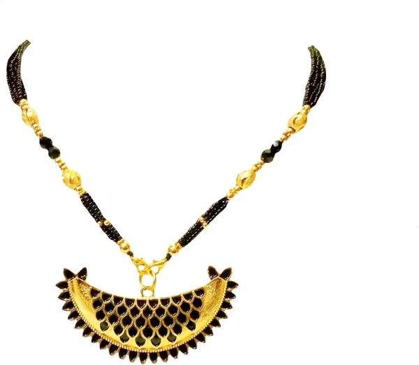Assamese_Traditional_Gold_Plated_Black_Colour_Joonbiri_Pendant_For_Girls_&_Women